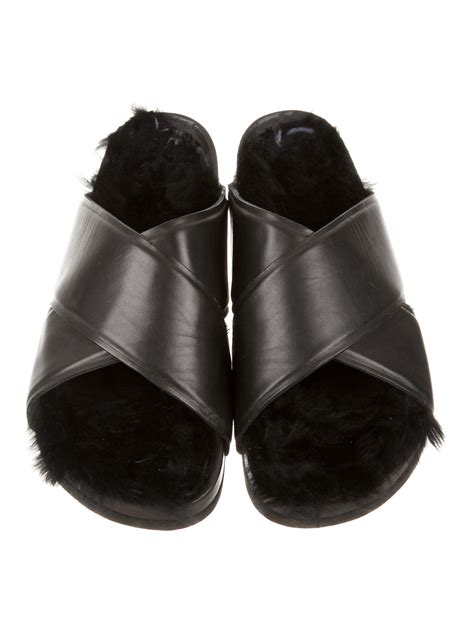 celine slides sandals|fur celine sandals for women.